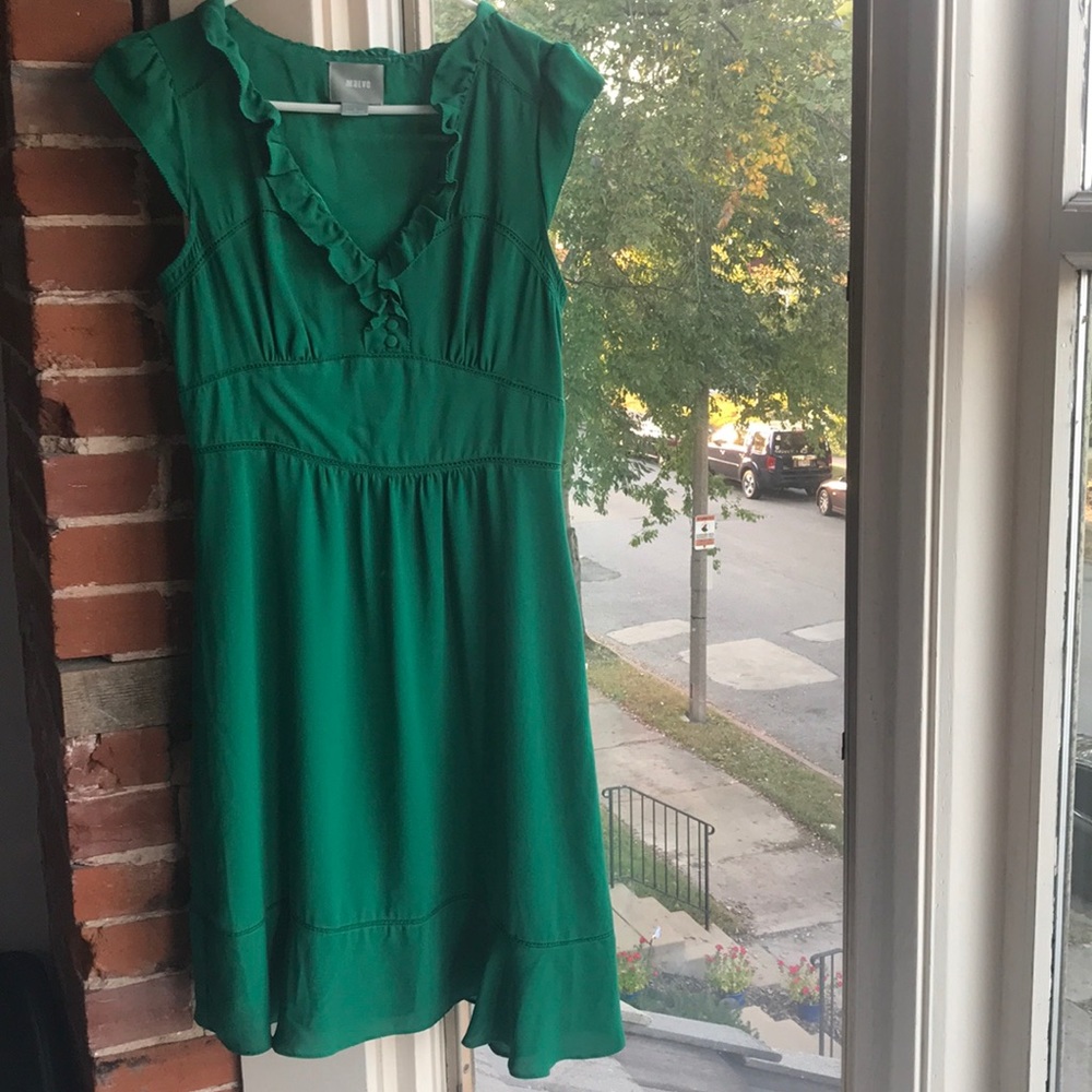Anthropologie Maeve Green Dress